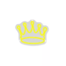 YOOUP Crown LED fali neon dekoráció, plexi hátlappal