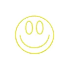 YOOUP Smile LED fali neon dekoráció, plexi hátlappal