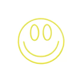 YOOUP Smile LED fali neon dekoráció, plexi hátlappal