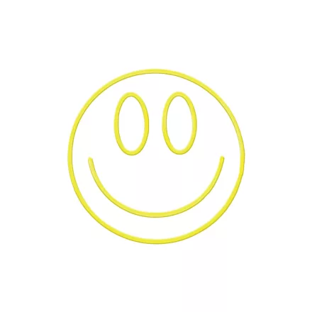 YOOUP Smile LED fali neon dekoráció, plexi hátlappal