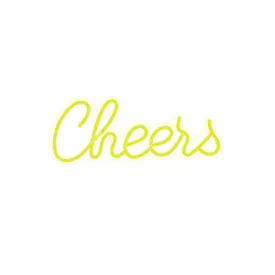 YOOUP Cheers LED fali neon dekoráció, plexi hátlappal