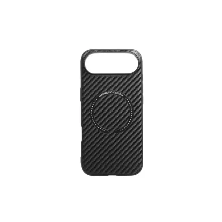 YOOUP Magnetic Mintás TPU Tok iPhone 17 Air 6.5-höz Magsafe Kompatibilis Carbon Fekete