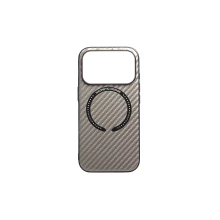 YOOUP Magnetic Mintás TPU Tok iPhone 17 Pro Max 6.9-hez Magsafe Kompatibilis Carbon Szürke