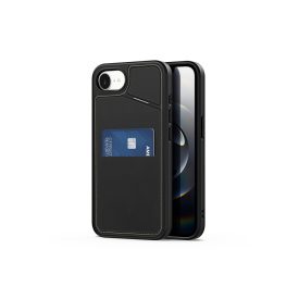  DUX DUCIS RAFI II TPU-PU Tok iPhone 16E / 17E Kártyatartós, Kitámasztós MagSafe Kompatibilis Fekete