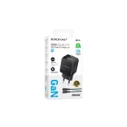 BOROFONE BN18 PD 20W Gyorstöltő + Type-C / Type-C Kábel Szett Fekete