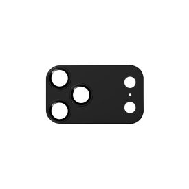 iPhone 17 Pro (6.3) Fém Keretes Kamera Védő Üvegfólia Fekete