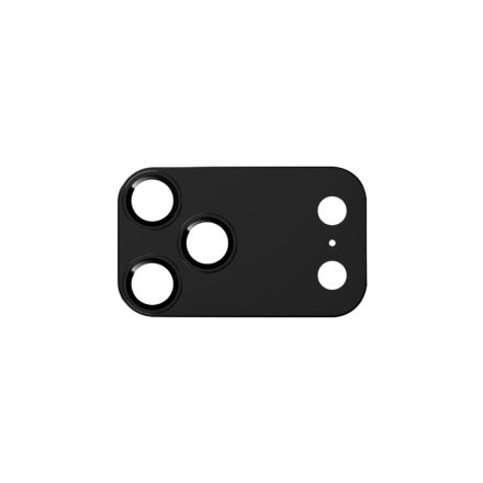 iPhone 17 Pro (6.3) Fém Keretes Kamera Védő Üvegfólia Fekete