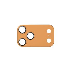 iPhone 17 Pro (6.3) Fém Keretes Kamera Védő Üvegfólia Narancs