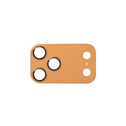 iPhone 17 Pro (6.3) Fém Keretes Kamera Védő Üvegfólia Narancs