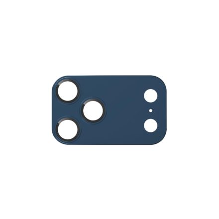 iPhone 17 Pro Max (6.9) Fém Keretes Kamera Védő Üvegfólia Kék