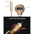 Autós töltő rögzített Micro USB/Lightning kábellel Max 3.4A Remax Finchy RCC103 ezüst