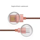 Remax Silver Serpent RC-080A USB Type-C töltő kábel rose gold