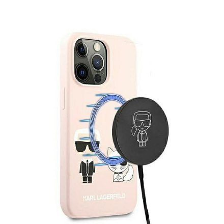 Karl Lagerfeld magsafe telefontok iPhone 13 Pro light pink